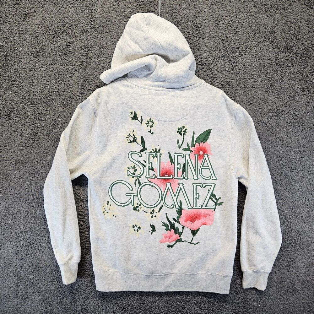 Selena Gomez Floral Zip Up‎ Graphic Hoodie Jacket Women's Size Large Merch